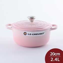 法國Le Creuset 琺瑯鑄鐵典藏圓鍋 20cm 2.4L 貝殼粉 法國製