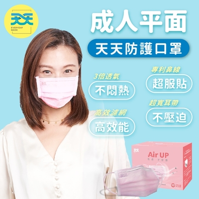 【天天】成人平面醫用口罩(50入/盒)-粉紅色