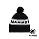 【Mammut】Peaks Beanie 保暖針織LOGO毛球羊毛帽 黑/白 #1191-01100 product thumbnail 1