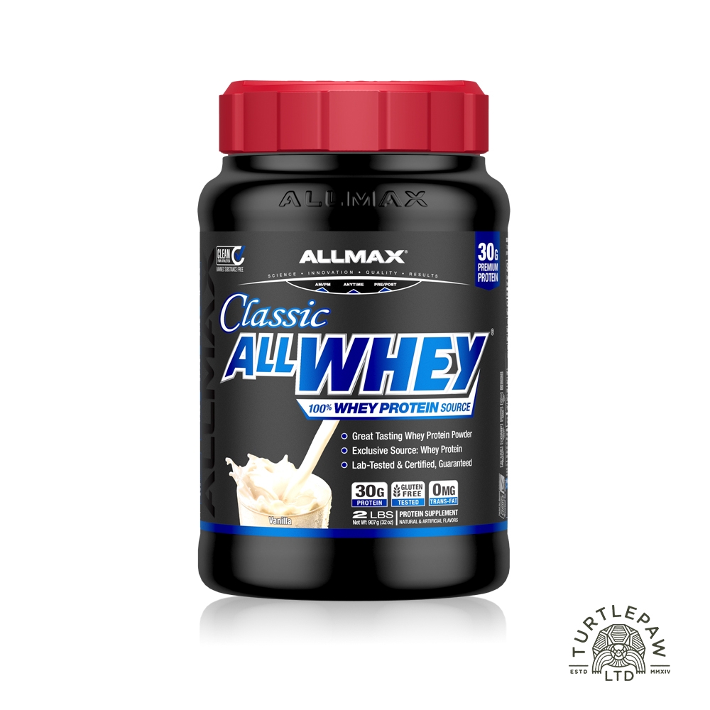 【ALLMAX】奧美仕乳清蛋白香草口味1瓶(907公克) 效期2022/08