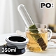 【PO:Selected】丹麥咖啡泡茶兩件組 (咖啡玻璃杯350ml-黑灰/試管茶格-綠) product thumbnail 1