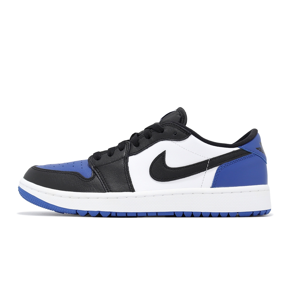 Nike 高爾夫球鞋Air Jordan 1 Low Golf 男鞋藍黑Royal Toe 皮革AJ