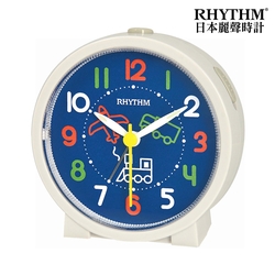 RHYTHM CLOCK 日本麗聲鐘 卡通面板貪睡夜燈孩童臥室必備靜音鬧鐘(交通工具)/9.3cm