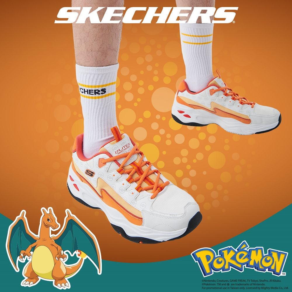 SKECHERS 男休閒 寶可夢限定款 D'LITES 4.0 - POKEMON 噴火龍款 - 802002WOR