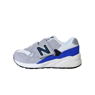 New Balance 580 Hook & Loop系列 男女大童休閒鞋-灰黑藍-PV580WT-W