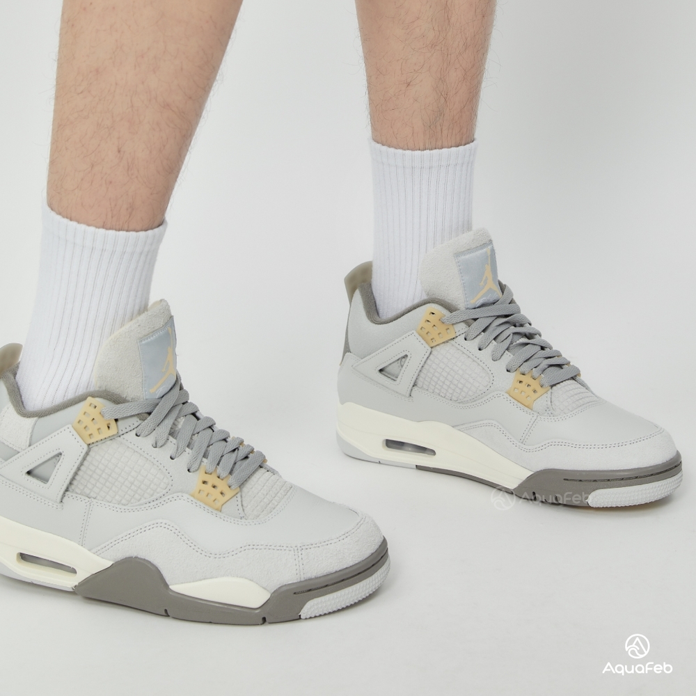 Nike Air Jordan 4 Retro Craft 男鞋灰色麂皮經典喬丹休閒鞋DV3742-021