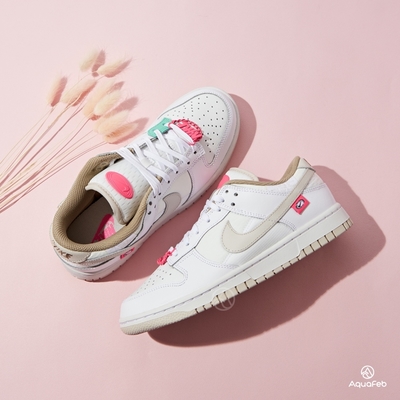 Nike Dunk Low 女鞋 白色 卡其色 橘子汽水 經典 低筒 休