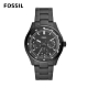 FOSSIL BELMAR 多功能三眼黑色不鏽鋼男錶 44mm FS5576 product thumbnail 1