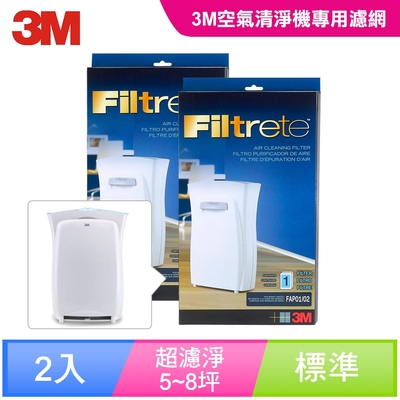 3m 淨呼吸空氣清淨機超濾淨型專用濾網-5坪8坪適用(2入組) chimspd-01/02ucf