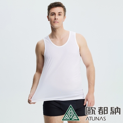 【ATUNAS 歐都納】男款Polygiene零著感抑菌抗臭無袖背心內著衣A1UCCC03M白/貼身內搭/輕薄透氣