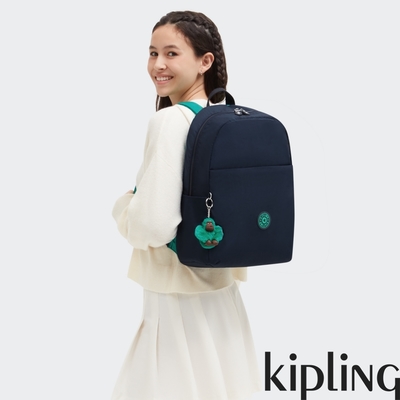 Kipling 藍綠拼接大容量後背包-HAYDAR