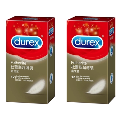 Durex杜蕾斯 超薄裝12入保險套(12入x2盒)