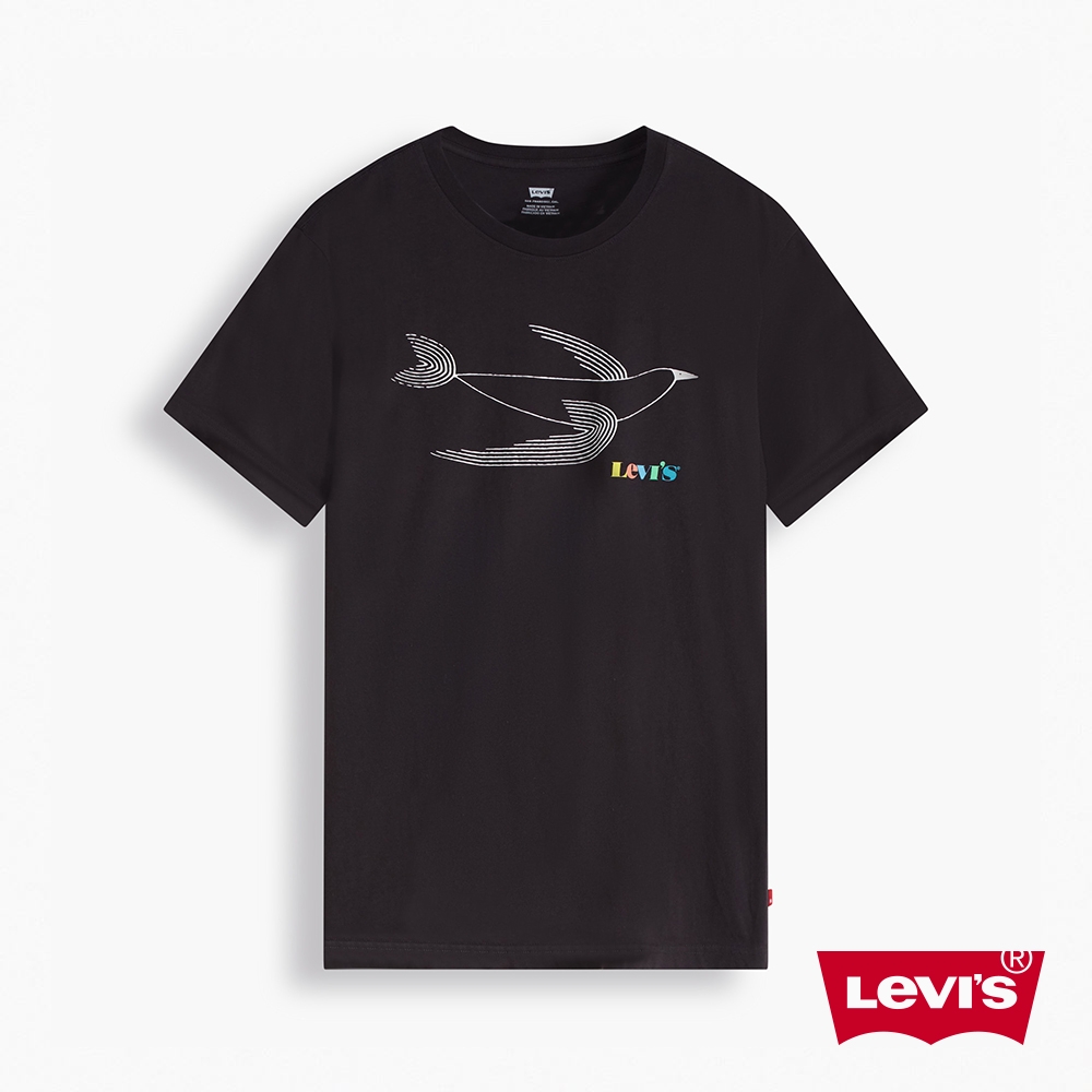 Levis 男款 短袖T恤 / 馬卡龍色復古Logo / 寬鬆休閒版型