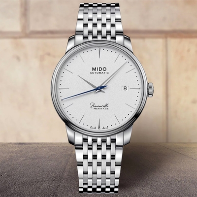 MIDO 美度 官方授權 Baroncelli 永恆系列 72小時動力儲存機械錶 送禮推薦-39mm M0274071101100