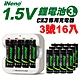 【日本iNeno】1.5V恆壓可充式 鋰電充電電池 3號 16入+CX3專用充電器 product thumbnail 1