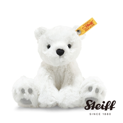 STEIFF德國金耳釦泰迪熊 Lasse Polar Bear 小白熊 動物王國_黃標18cm