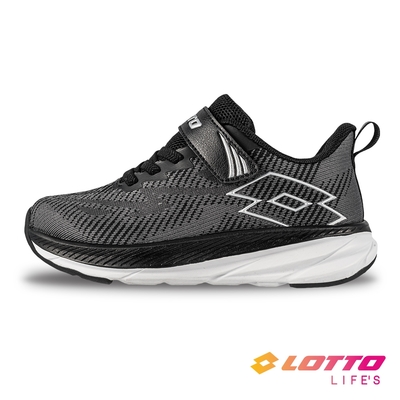 【LOTTO 義大利】童鞋 LT-MAX超速跑輕量極避震跑鞋(黑-LT4AKR5950)