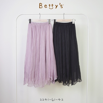 betty’s專櫃款　不規則下擺薄紗裙 (淺紫)