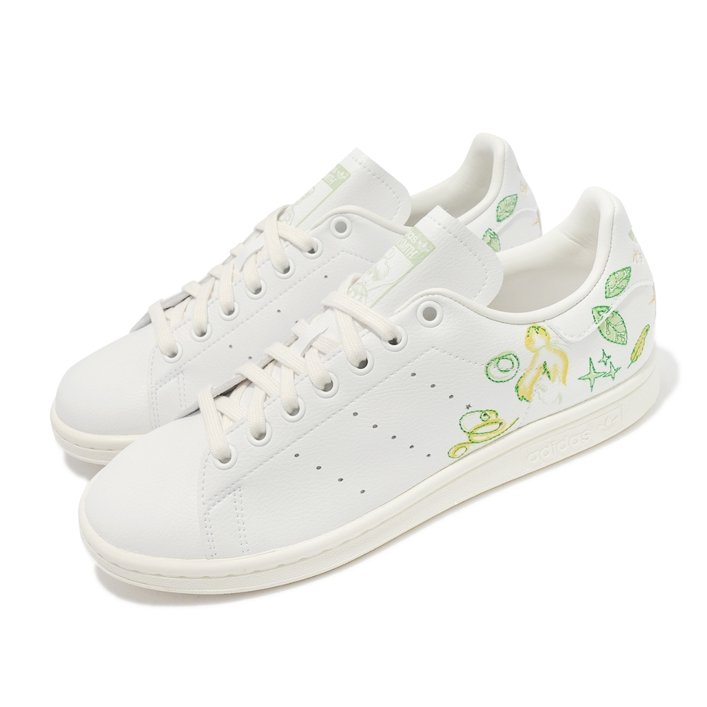 adidas 休閒鞋 Stan Smith 聯名 運動 女鞋 愛迪達 小飛俠 花仙子 皮革 球鞋穿搭 白 綠 GZ5994