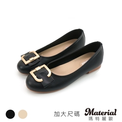 Material瑪特麗歐 MIT包鞋 加大尺碼優雅金屬扣包鞋 TG52906