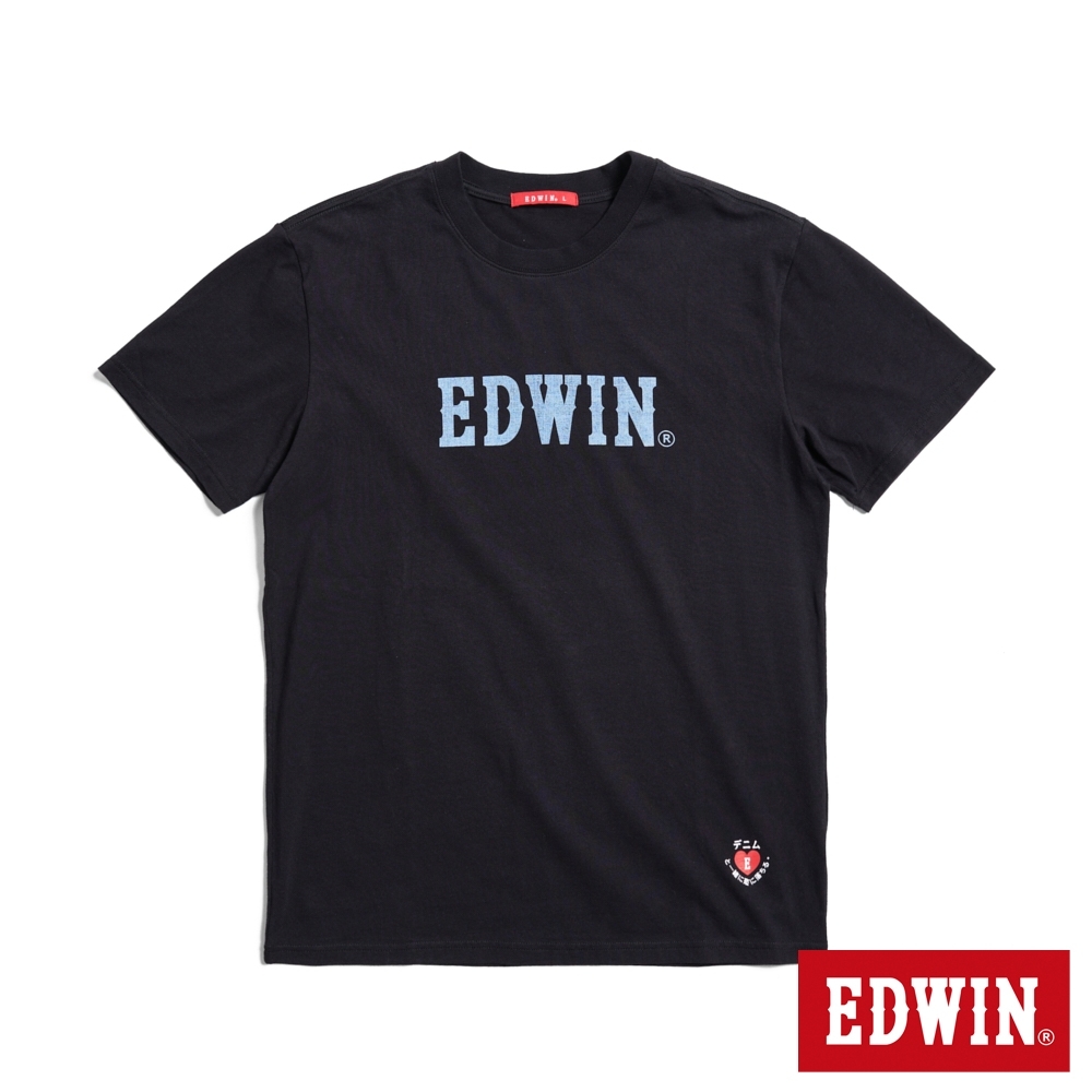 EDWIN 人氣復刻款 情侶短袖T恤-男-黑色
