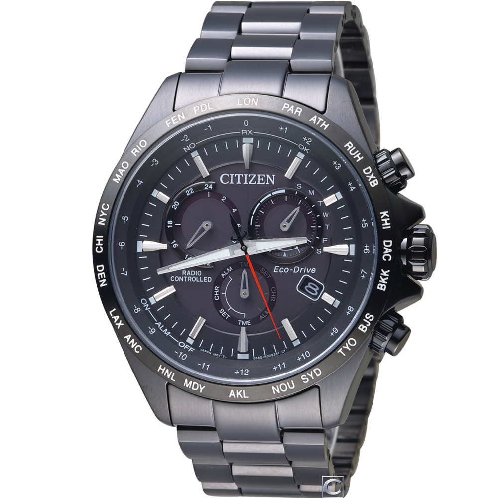 CITIZEN  星辰 極速時刻 電波錶(CB5835-83E )45mm