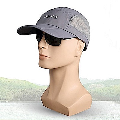 Santo山拓網眼折疊帽鴨舌帽三折帽M-38口袋帽(帶收納袋;輕量透氣)防曬帽遮陽帽