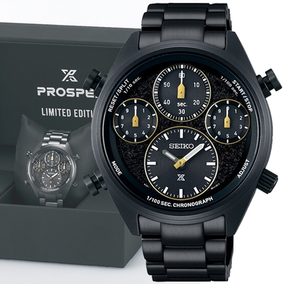 SEIKO 精工 PROSPEX 世界田徑錦標賽限量款 太陽能計時腕錶-黑 SFJ007P1/8A50-00B0SD_SK028