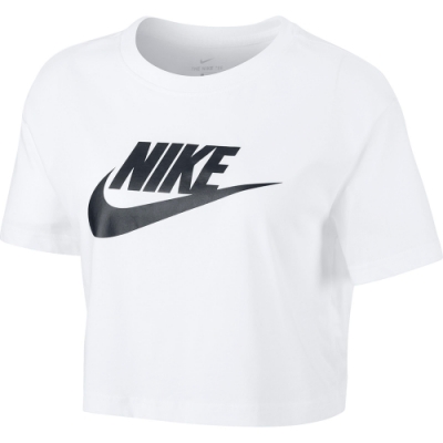 NIKE 上衣 短袖上衣 短版 運動 女款 白 BV6176-100 AS W NSW TEE ESSNTL CRP ICN FT