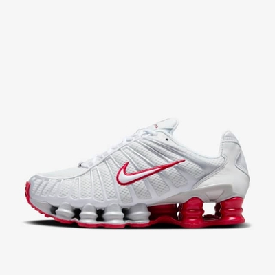 NIKE SHOX TL 女休閒運動鞋-白紅-FZ4344001