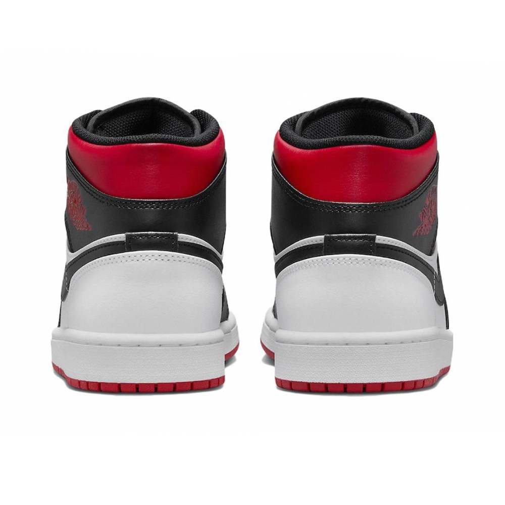 Nike Air Jordan 1 Mid Gym Red Black Toe 黑白紅中筒經典休閒鞋運動鞋