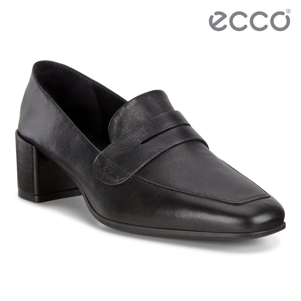 ECCO SHAPE 35 SQUARED 現代尖頭優雅方跟高跟鞋 女鞋-黑