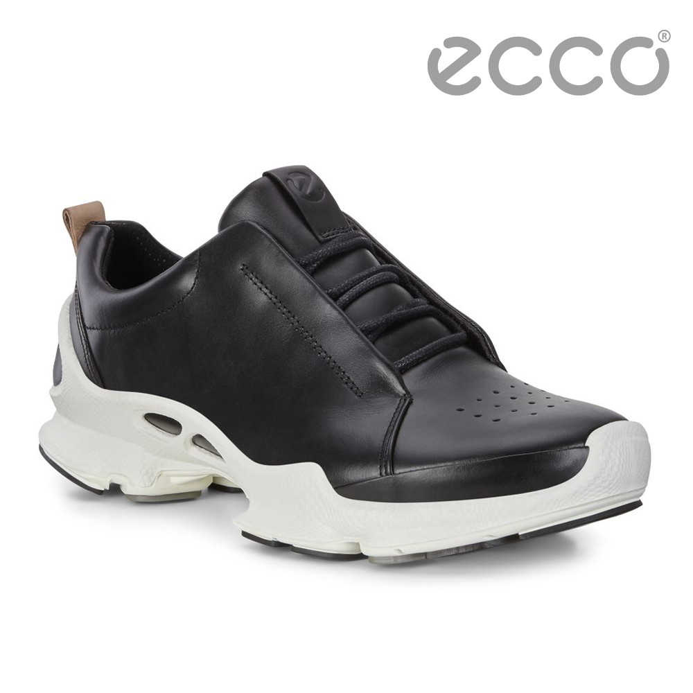 ECCO BIOM C - MENS 經典潮流閃耀皮革運動休閒鞋 男-黑