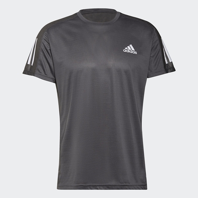 ADIDAS 愛迪達 短袖 短袖上衣 運動 男女款 黑灰 H34487 OWN THE RUN TEE