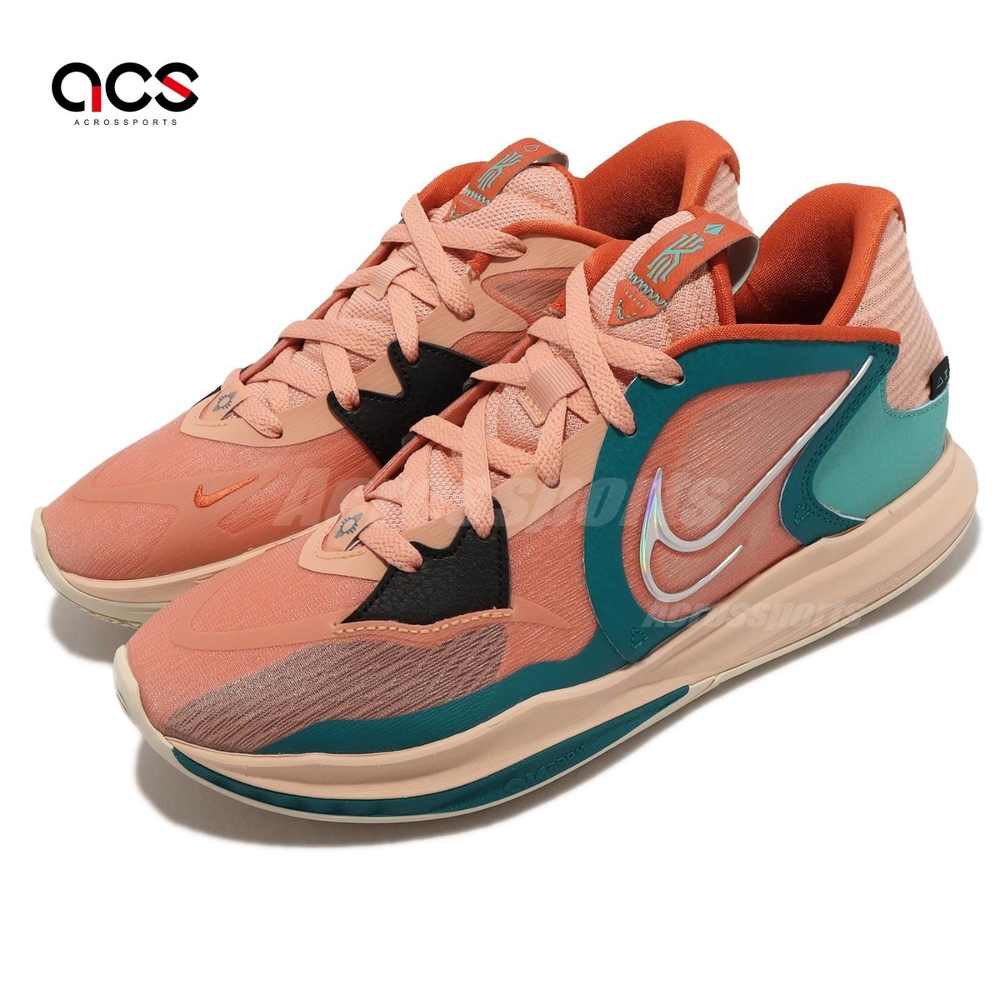 Nike 籃球鞋 Kyrie Low 5 EP 男鞋 粉橘 藍綠 輕量 包覆 運動鞋 Madder Root DJ6014-800