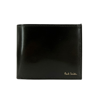 Paul Smith 品牌金logo燙字對折短夾(橄欖綠)