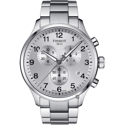 TISSOT 天梭 官方授權 韻馳系列 Chrono XL計時手錶 迎春好禮-銀/45mm T1166171103700