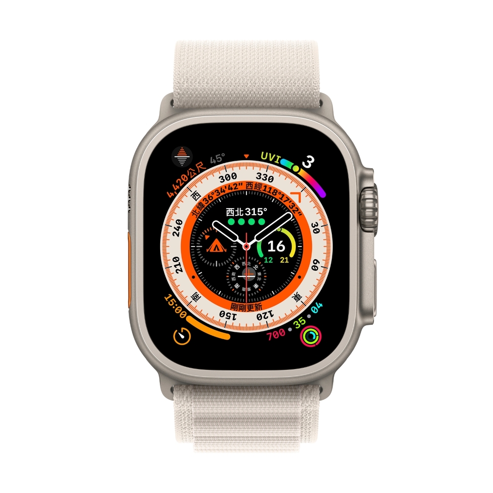 Apple Watch Ultra CELL 49mm 鈦金屬錶殼配高山錶環 (M)蘋果手錶