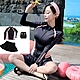 Biki.泳衣年華長袖拉鍊外套M-2L三件式泳裝短裙 product thumbnail 1