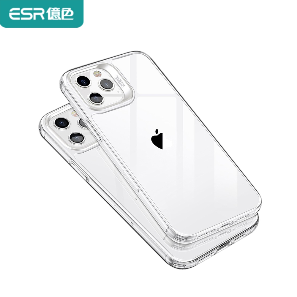 ESR億色 iPhone 12 Pro Max 強化玻璃背板防摔保護殼-冰晶琉璃