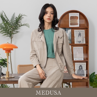 現貨【MEDUSA 曼度莎】騎士風大口袋風衣夾克（M-XL）｜女外套 女夾克 女風衣