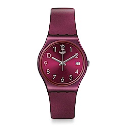 Swatch REDBAYA 閃耀酒紅手錶