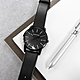 CK  率性紳士 簡約時尚 礦石強化玻璃 日期 皮革手錶-黑色/43mm product thumbnail 1