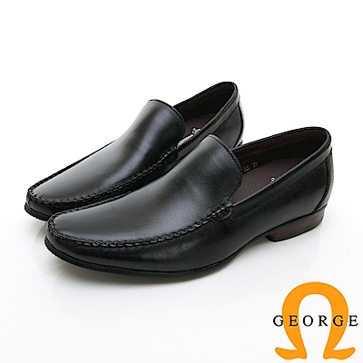 【GEORGE 喬治皮鞋】舒適系列  舒適直套式休閒鞋--黑色