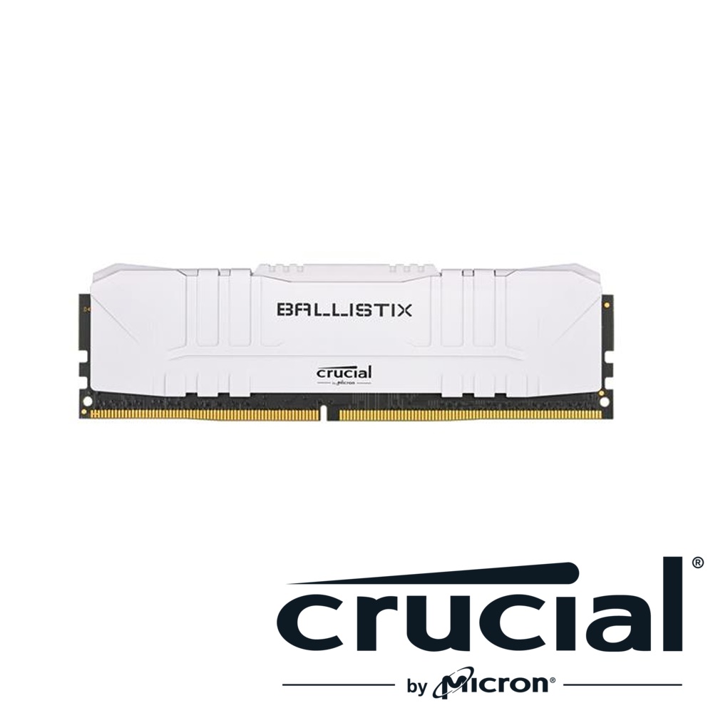 Micron Crucial Ballistix D4 3200/16G(白)(單支包) | 桌上型DDR4 3200