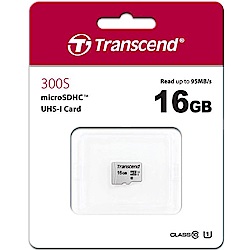 Transcend 創見 300S 16GB U1 microSDHC UHS-I 記憶卡