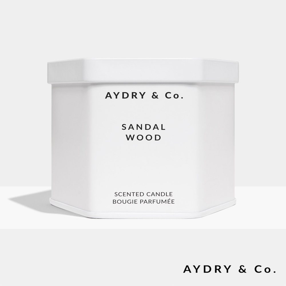 美國 AYDRY & CO. 檀香木 天然手工香氛 極簡純白錫罐 212g