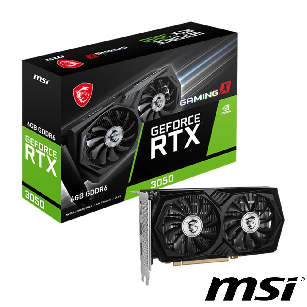 MSI 微星 GeForce RTX 3050 GAMING X 6G 顯示卡
