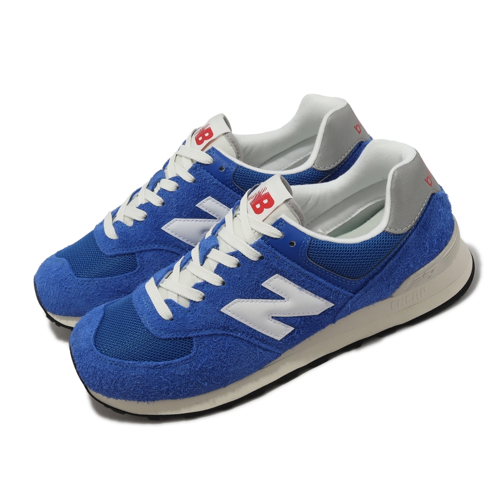 New Balance 休閒鞋 574 男鞋 藍 白 麂皮 運動鞋 復古 NB 紐巴倫 U574WL2-D