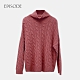 EPISODE - 立體交織保暖羊絨混紡高領毛衣（鐵鏽紅） product thumbnail 1